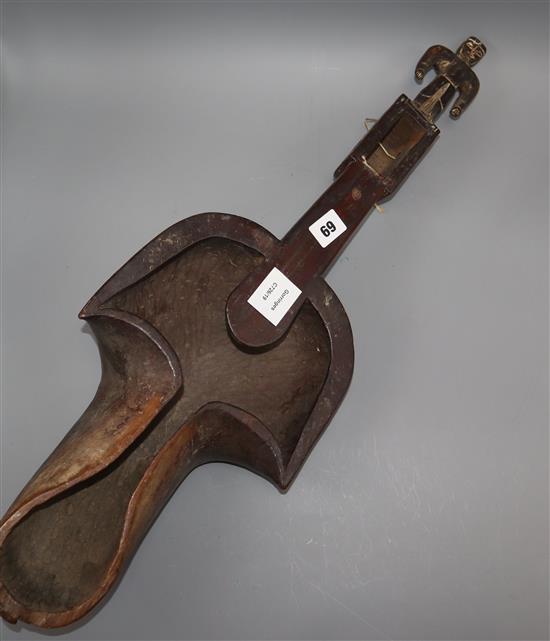 An African hardwood instrument length 68cm
